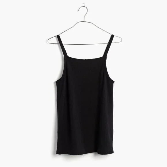 Madewell Apron Tank in True Black - Picture 2 of 5